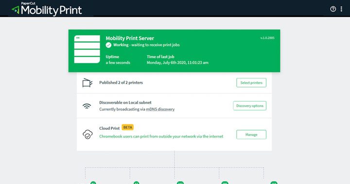 PaperCut Mobility Print Screen | Clarity Copiers High Wycombe